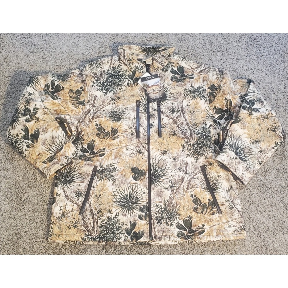 Game Guard Desert Camo Jacket Men's XL Full Zip Fleece Hunting Cactus NWT
